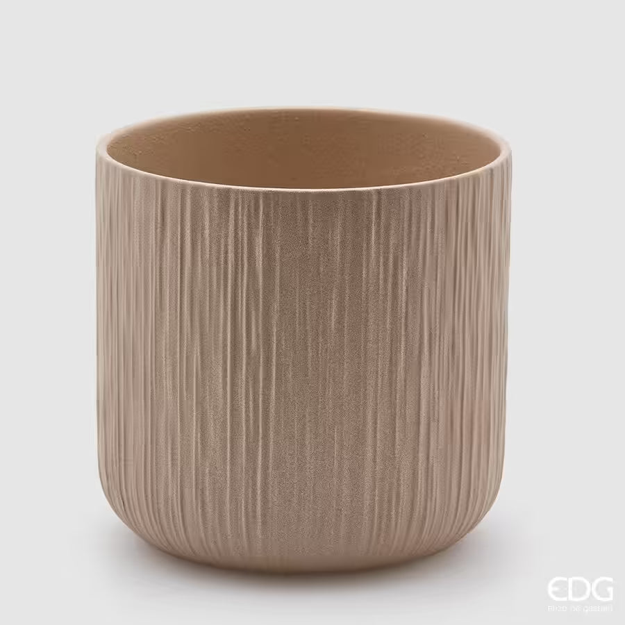 Vaso ceramica rigato sabbia | EDG