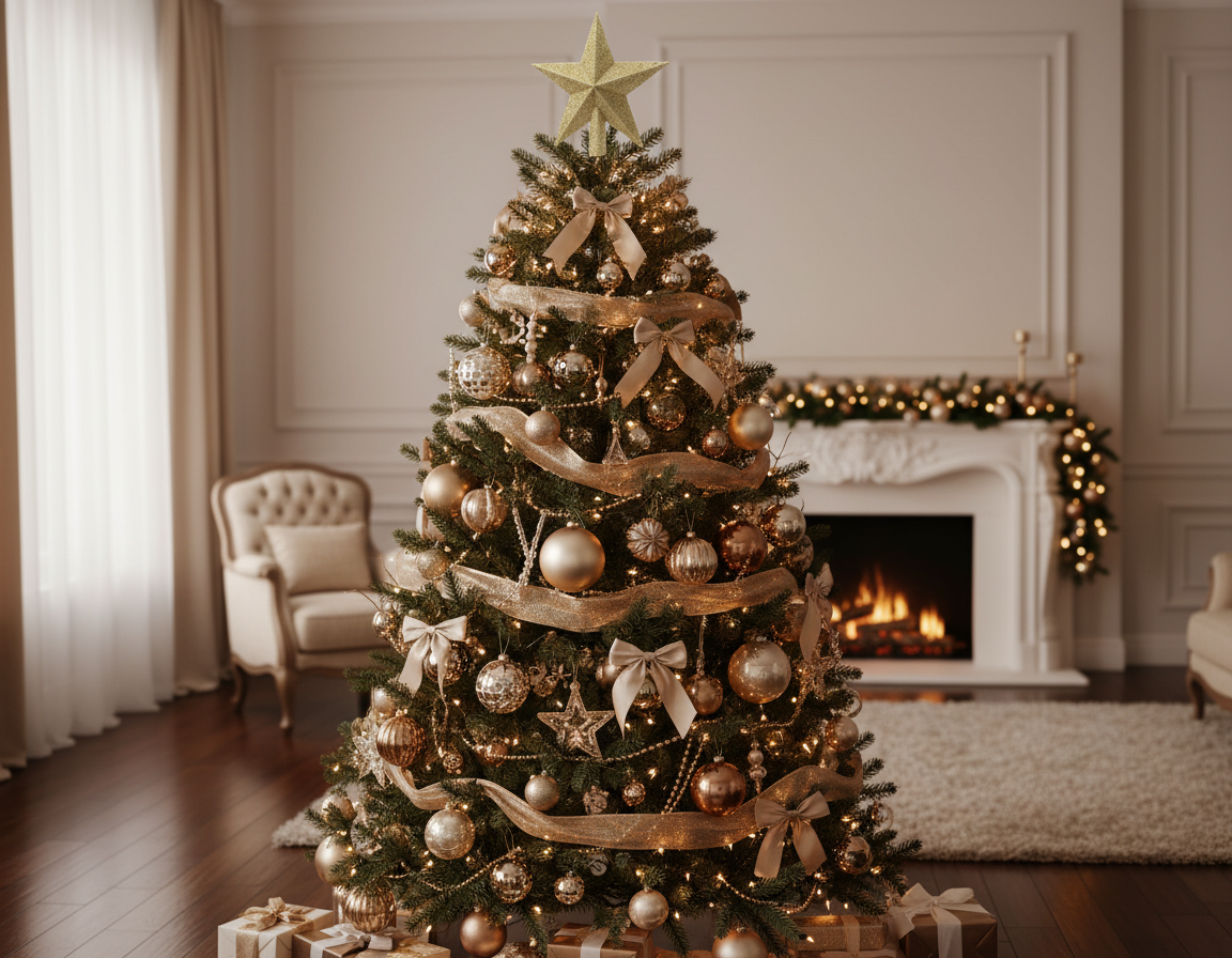 Puntale  a Stella Glitter Altezza 19 cm