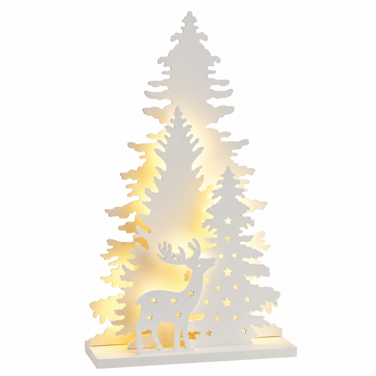 Paesaggio LED Foresta Natalizia con Cervo 5 x 22 x 36 cm | Kaemingk - Perrone Shop