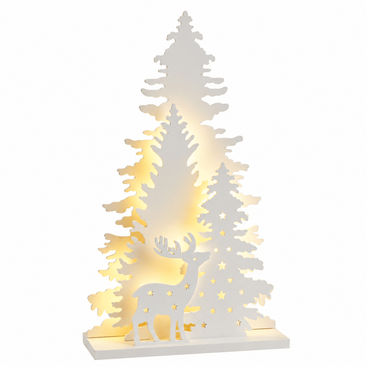 Paesaggio LED Foresta Natalizia con Cervo 5 x 22 x 36 cm | Kaemingk - Perrone Shop
