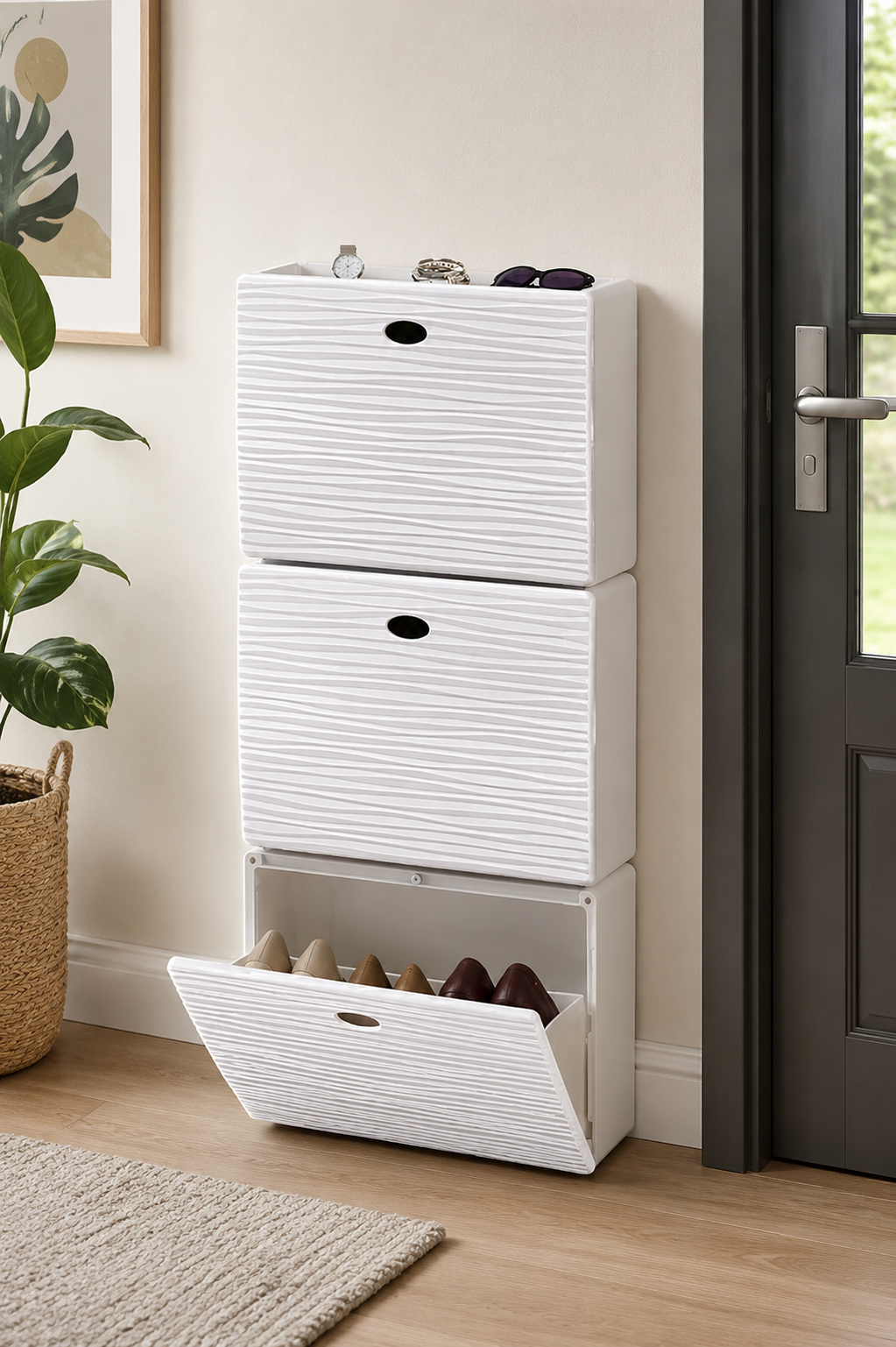 Scarpiera Wave Tris Mix 3 Ante Ribalta 9 Paia di Scarpe | DomoLiving