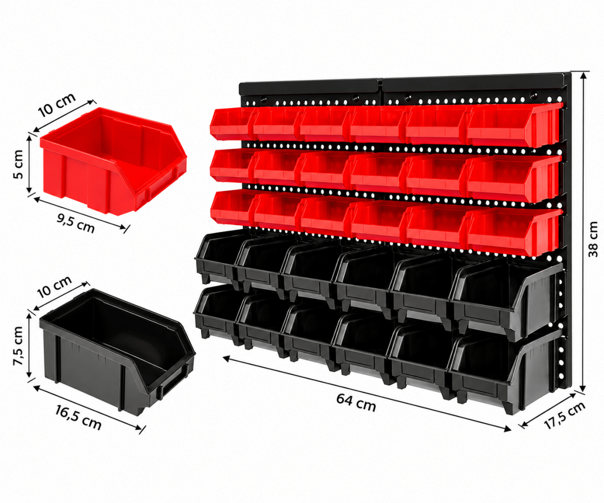 Set 30 Contenitori Portaminuteria Wally da Parete - Perrone Shop