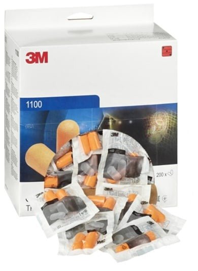 Inserti Auricolari Monouso 3M 1100 Tappi Antirumore in Schiuma| confezione 200 coppie - Perrone Shop