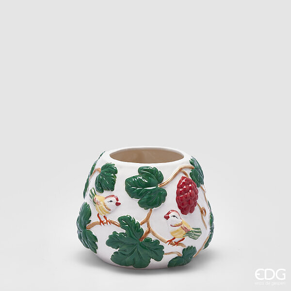 Vaso anfora uva e uccellini | EDG