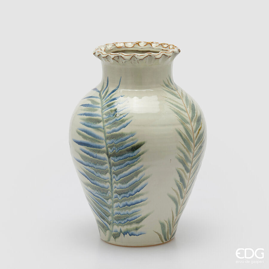 Vaso Anfora Decorativa con Palma EDG