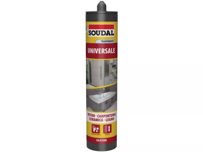 Silicone Universale Trasparente 280 ml – Sigillante Acetico Soudal