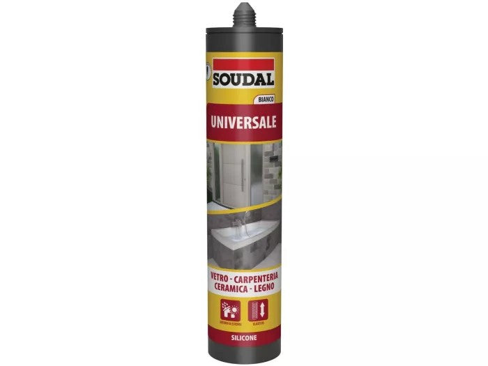 Silicone Universale Bianco 280 ml – Sigillante Acetico Soudal