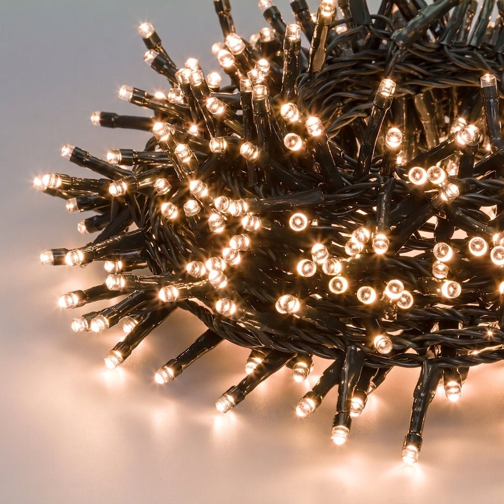 Catena luminosa da 1500 Cluster Filo Verde Caldo 30mt | Lotti - Perrone Shop