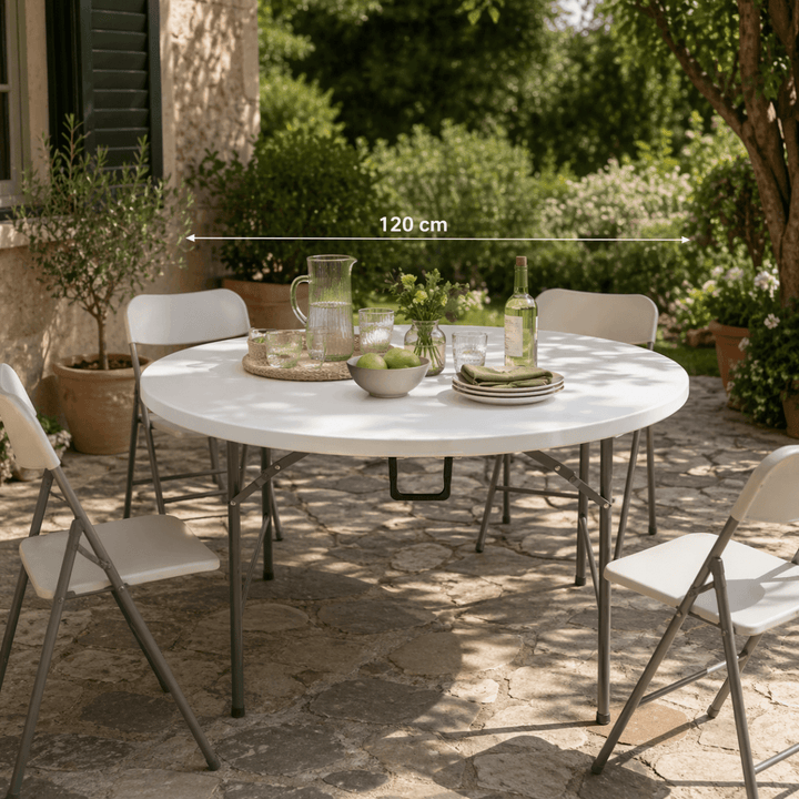 Tavolo da Catering tondo 120cm Pieghevole Professionale Xone - Perrone Shop
