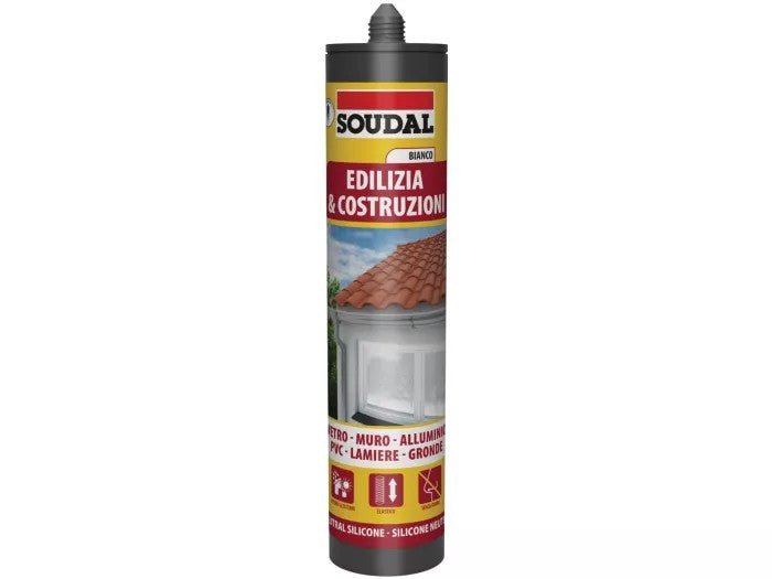 Silicone Neutro Avorio RAL 1013 Soudal 300 ml per Infissi, PVC e Sigillature Professionali - Perrone Shop