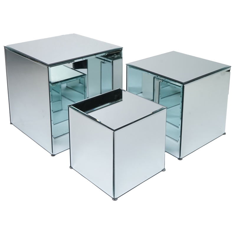 Cubo Decorativo in Vetro Specchiato – Design Moderno