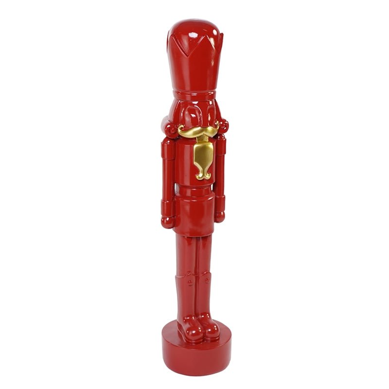 Soldato Decorativo Rosso e Oro in Resina – Altezza 53 cm - Perrone Shop