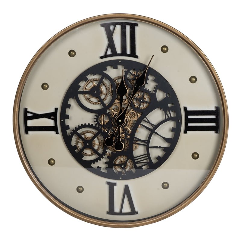 Orologio da Parete in Metallo con Ingranaggi – 60 cm - Perrone Shop