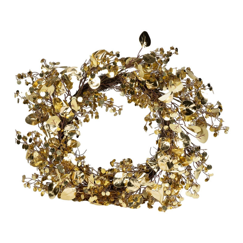 Corona Dietroporta Oro con Paillettes – Ø 60 cm