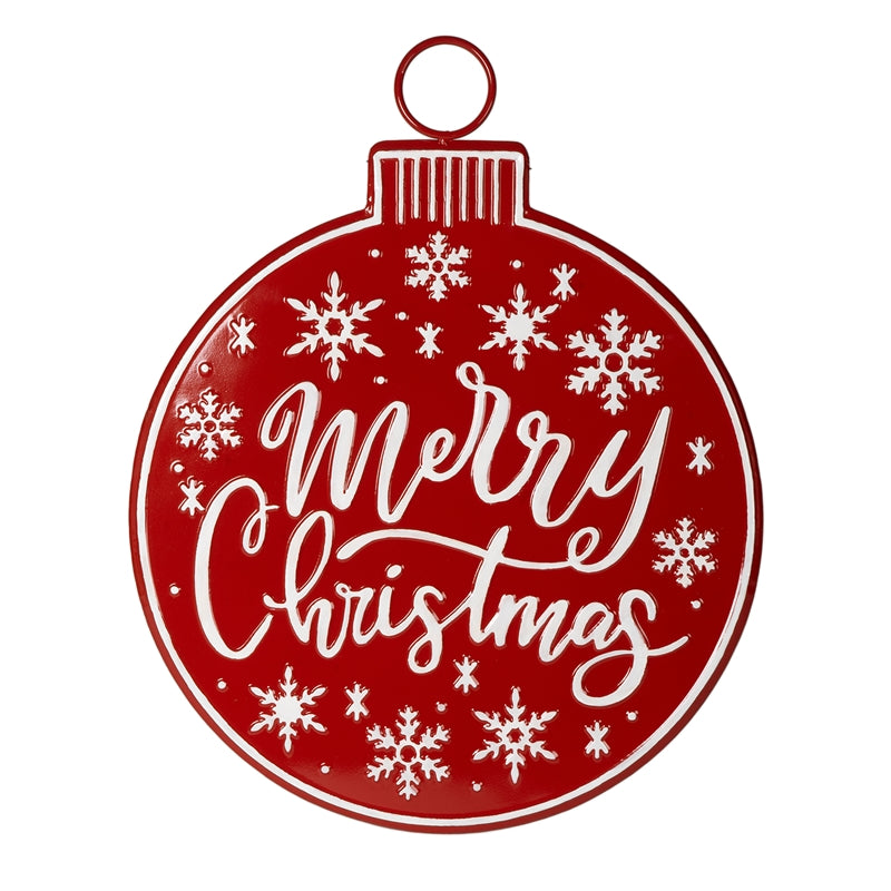 Decorazione Natalizia Dietroporta in Metallo – “Merry Christmas”