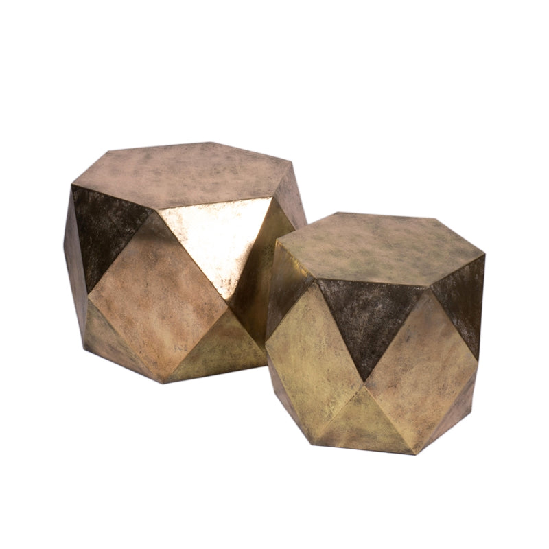 Base Oro Piccola in Metallo – Design Geometrico