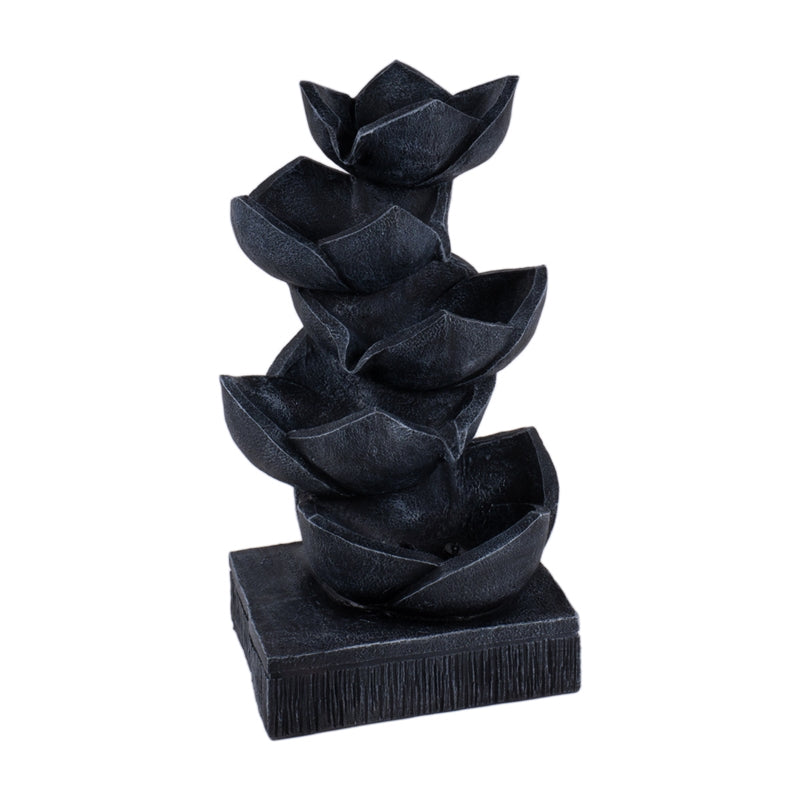 Fontana Elettrica Nera in Resina