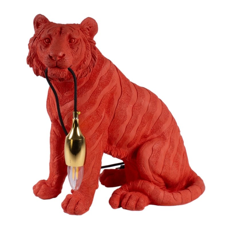 Lampada Decorativa a Forma di Tigre in Resina - Perrone Shop