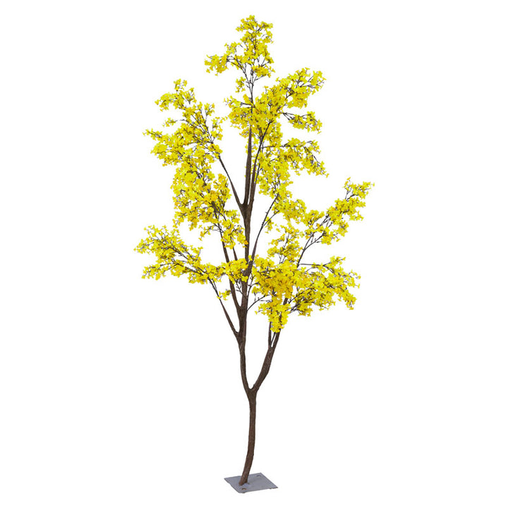 Albero artificiale giallo in PVC H.200CM