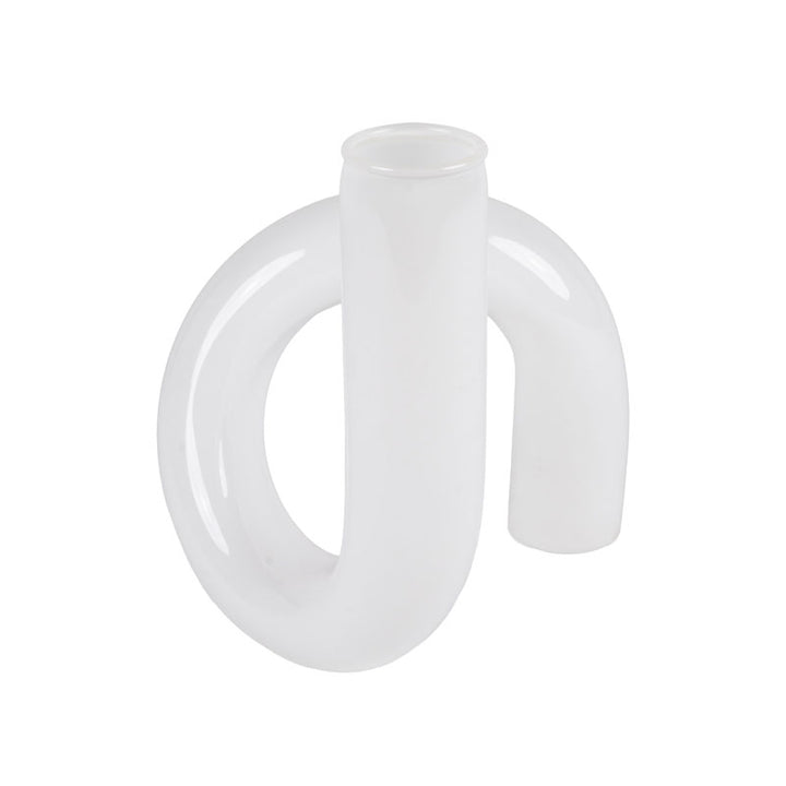 Vasetto bianco lucido in vetro - Perrone Shop