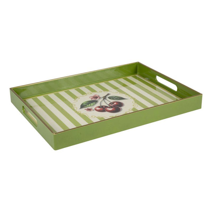 Vassoio con decorazioni ciliegie 35X25CM PVC - Perrone Shop