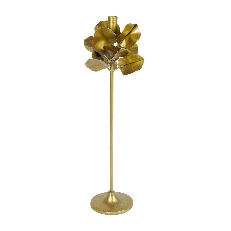 Candeliere foglie oro in metallo - Perrone Shop
