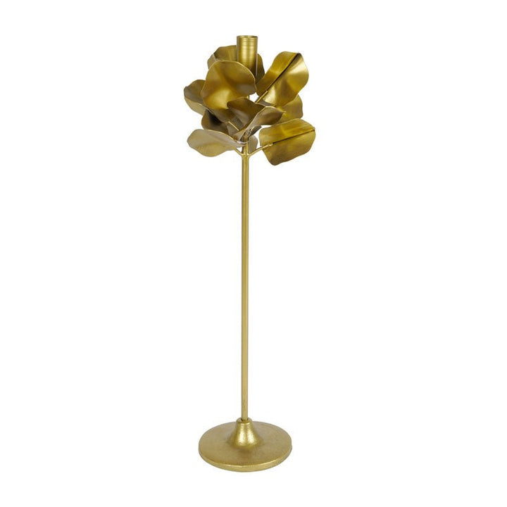 Candeliere foglie oro in metallo - Perrone Shop