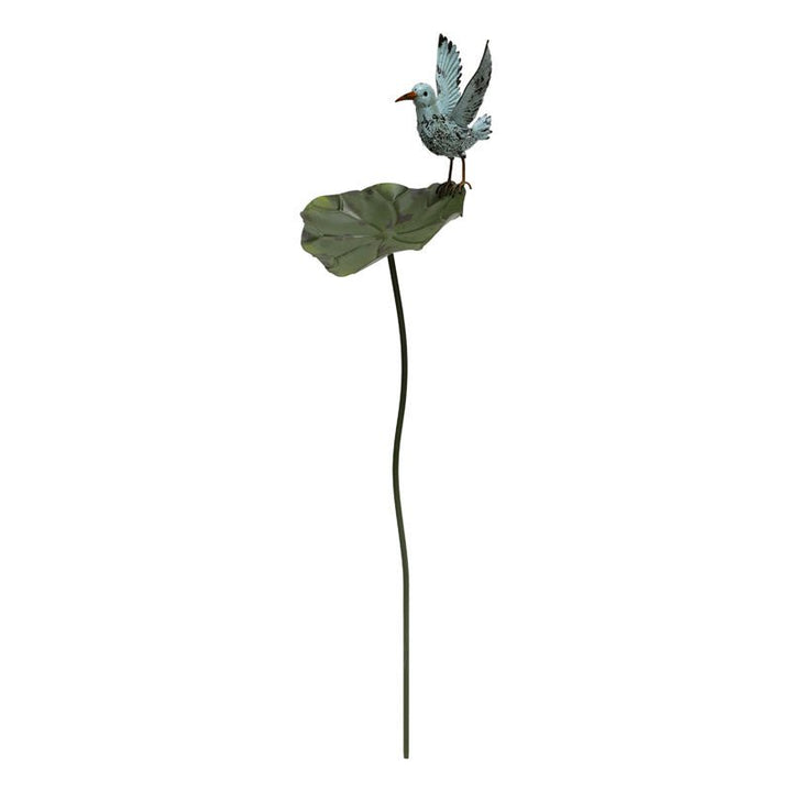 Pick Decorativo Foglia con Uccellino in Metallo - Perrone Shop