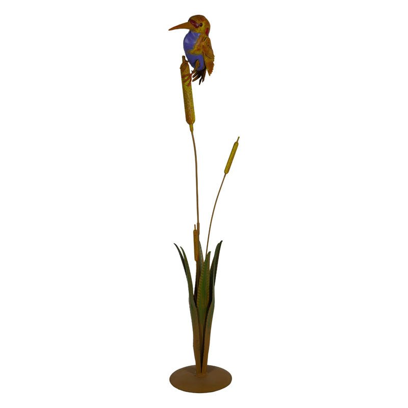 Pianta Decorativa in Metallo con Uccellino - Perrone Shop
