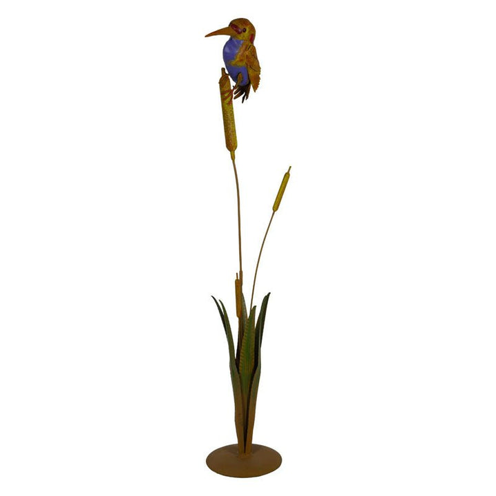 Pianta Decorativa in Metallo con Uccellino - Perrone Shop
