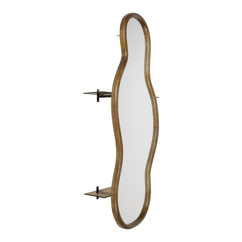 Specchio da Parete con Mensole in Legno - Perrone Shop