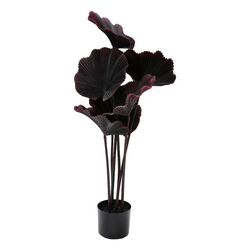 Palma artificiale bordeaux in PVC H.106cm - Perrone Shop