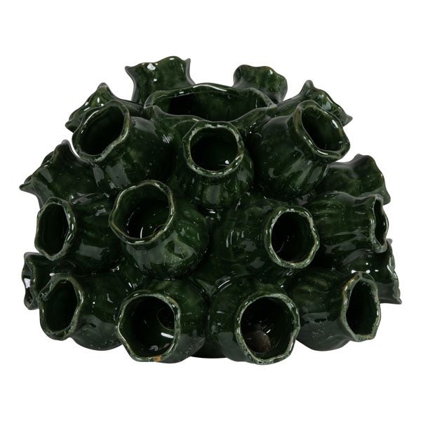 Tulipaniera in Ceramica Verde Ø 28 - Perrone Shop