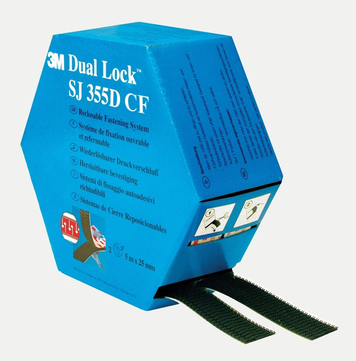 Nastro Dual Lock 3M SJ355D Nero 25 mm x 5 m | Sistema di Fissaggio Richiudibile - Perrone Shop