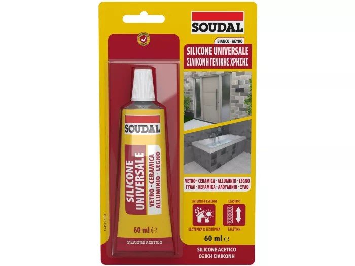 Silicone Universale Bianco 60ml|Soudal - Perrone Shop