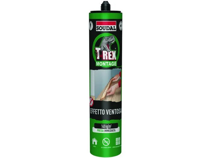 T-Rex Montage Effetto Ventosa – Adesivo di Montaggio ad Alta Presa Senza Chiodi 380 gr