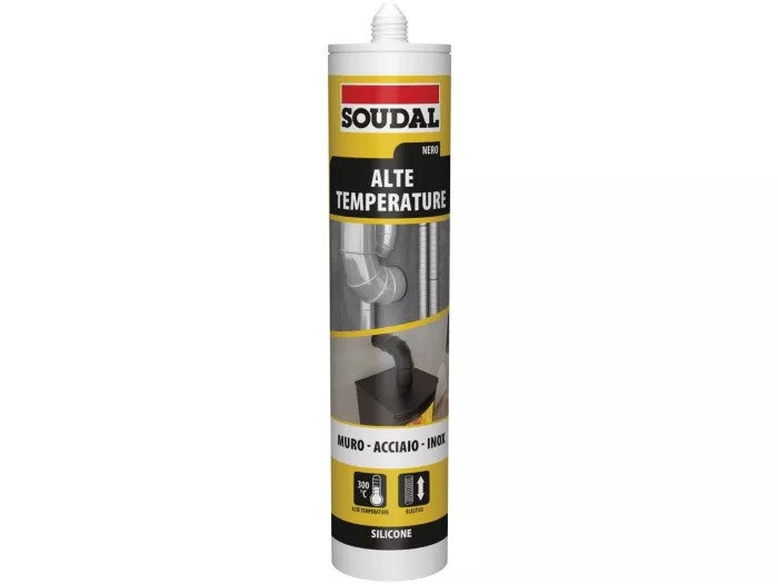 Silicone Alte Temperature – Sigillante Resistente al Calore per Stufe, Forni e Camini Nero