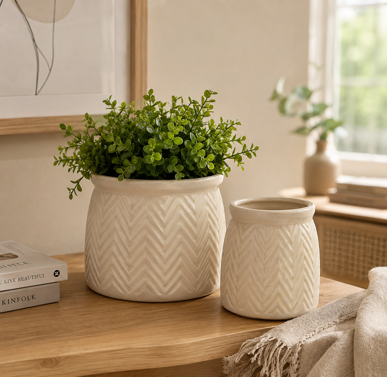 Vaso Cachepot Spiga Sabbia | EDG