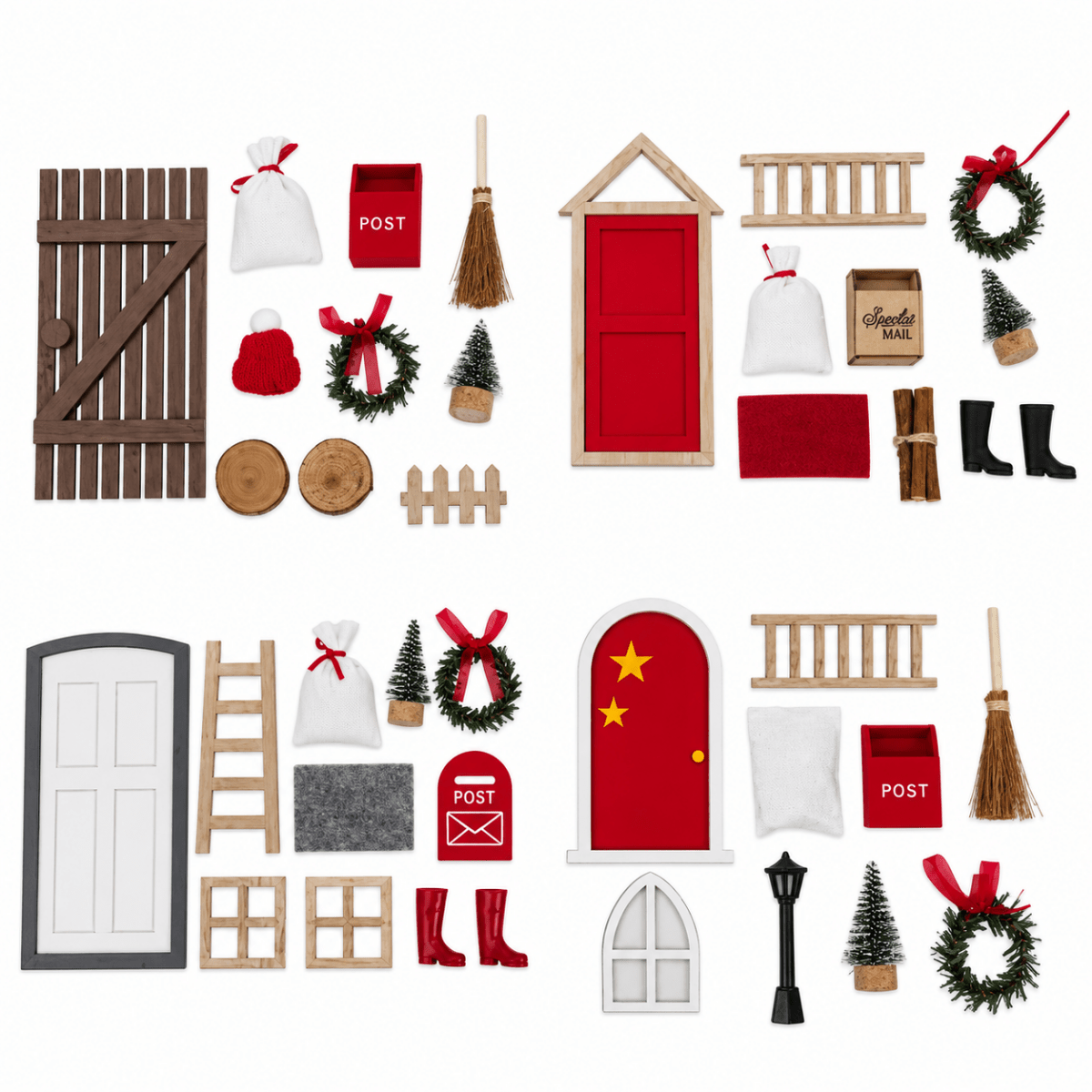 Set Accessori Natalizi in Compensato | Kaemingk - Perrone Shop