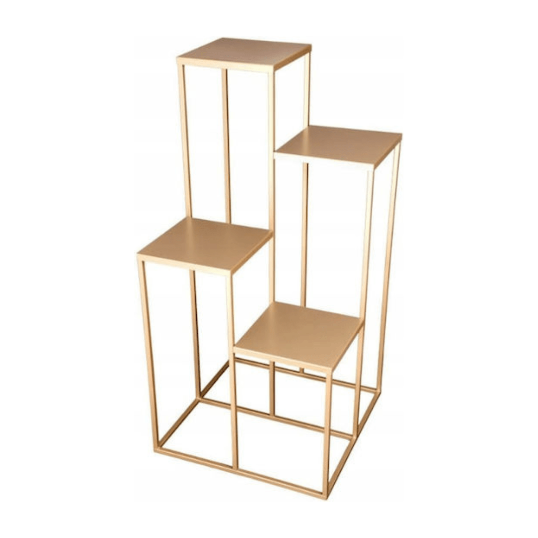 Espositore in Metallo Oro – Struttura a Cubi Multilivello - Perrone Shop