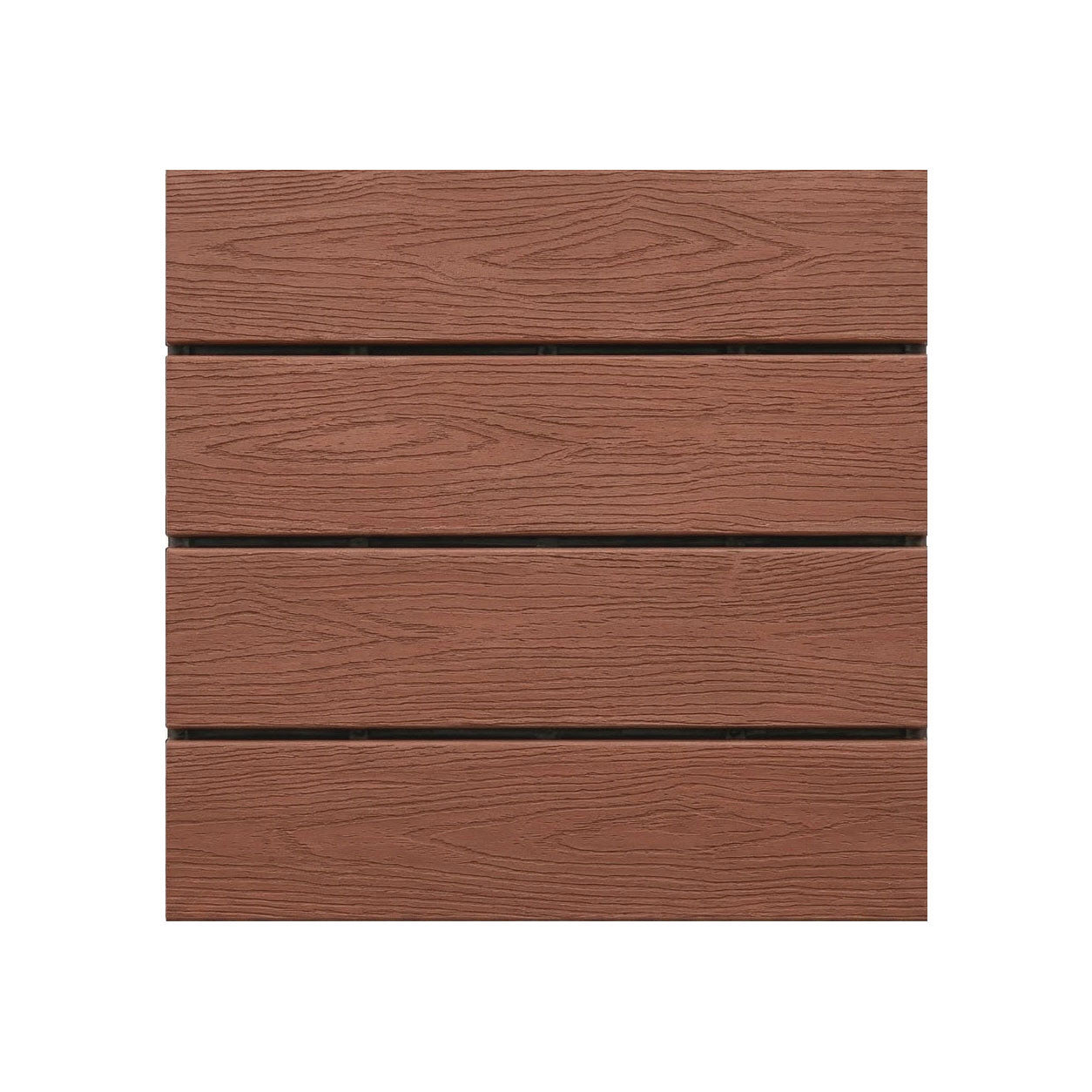 Set Piastrelle WPC a incastro click da esterno effetto legno 30x30 cm - 9 pezzi
