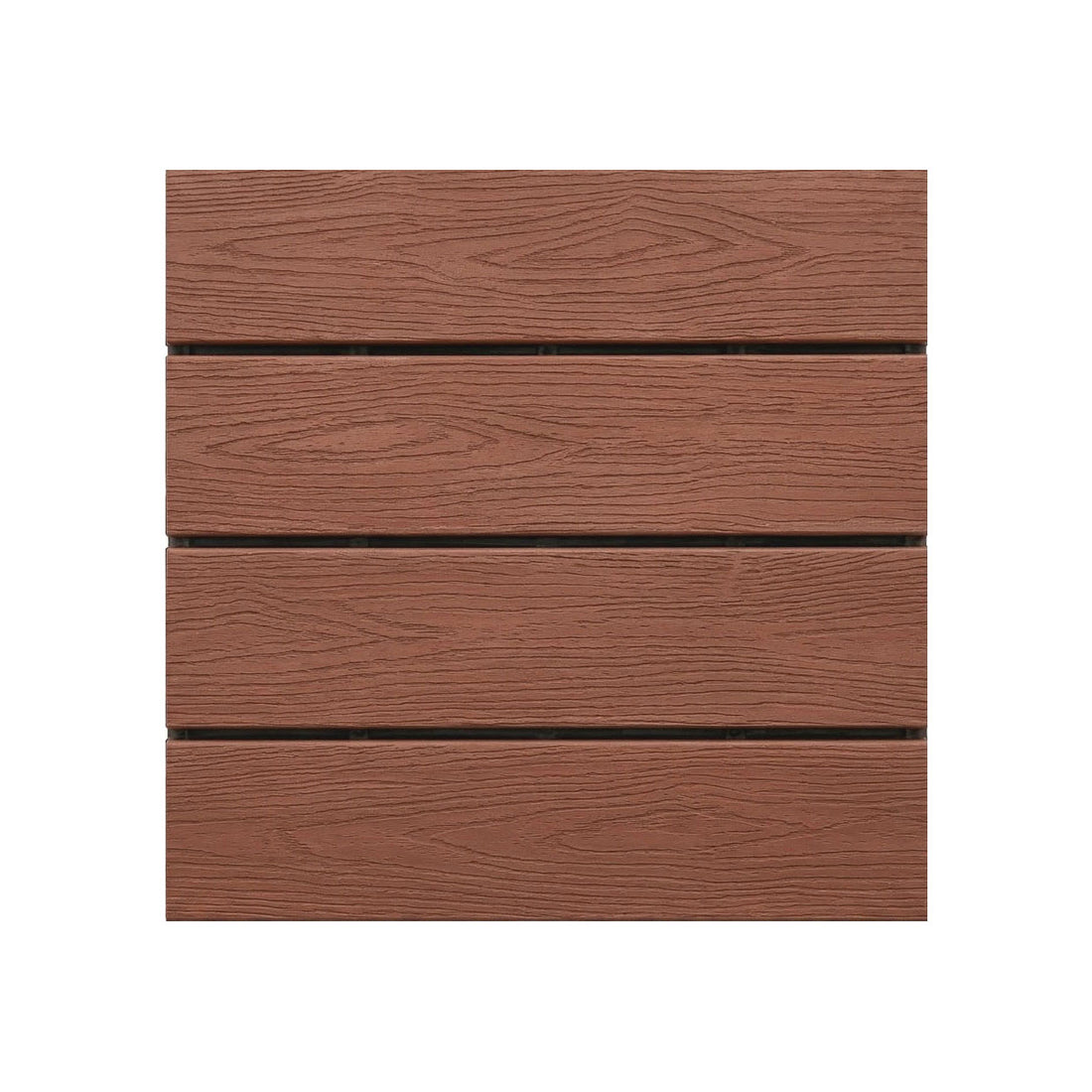 Set Piastrelle WPC a incastro click da esterno effetto legno 30x30 cm - 9 pezzi
