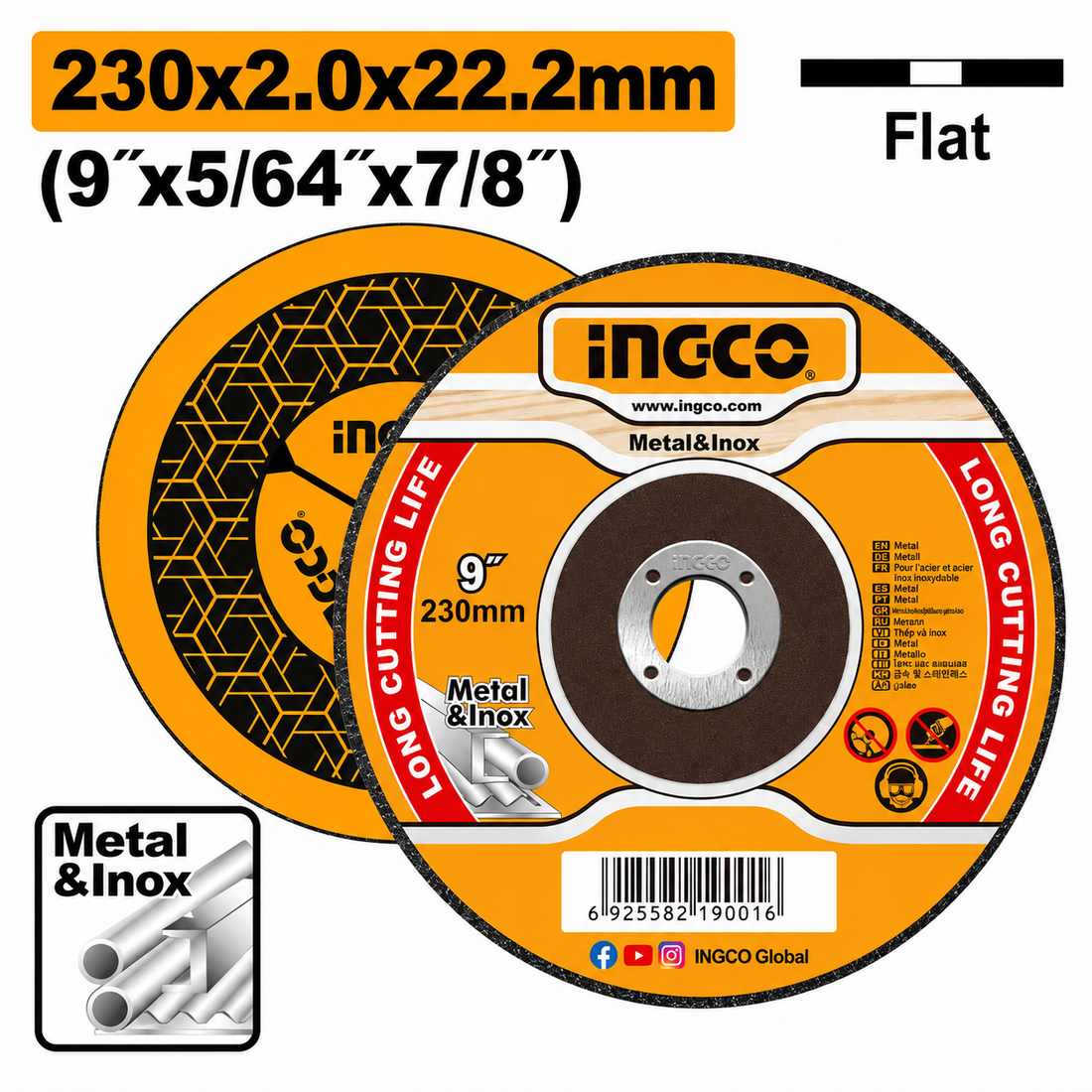 DISCO ABRASIVO PER METALLI 230x2MM