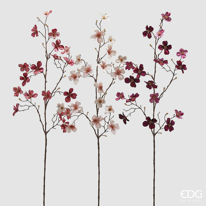 Ramo artificiale Cornus in velluto Rosa H.90 | EDG - Perrone Shop