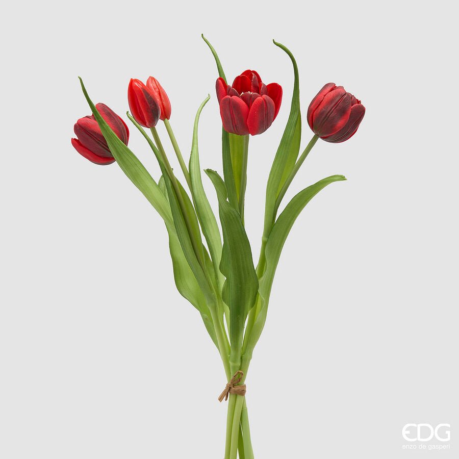 Mazzo di tulipani artificiali H40cm | EDG - Perrone Shop