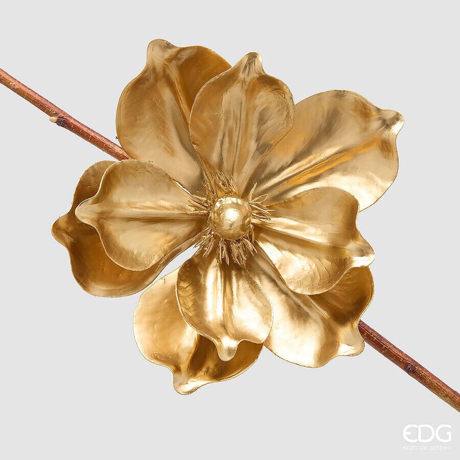 Fiore artificiale Magnolia glossy a clip D20cm | EDG - Perrone Shop