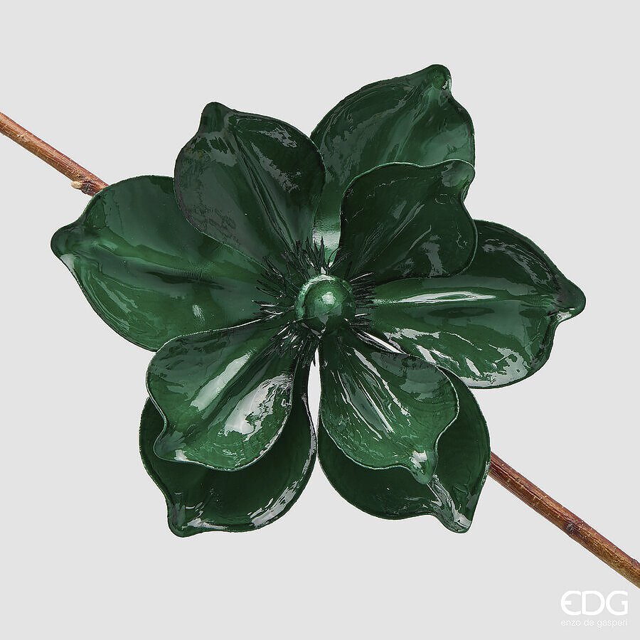 Fiore artificiale Magnolia glossy a clip D20cm | EDG - Perrone Shop