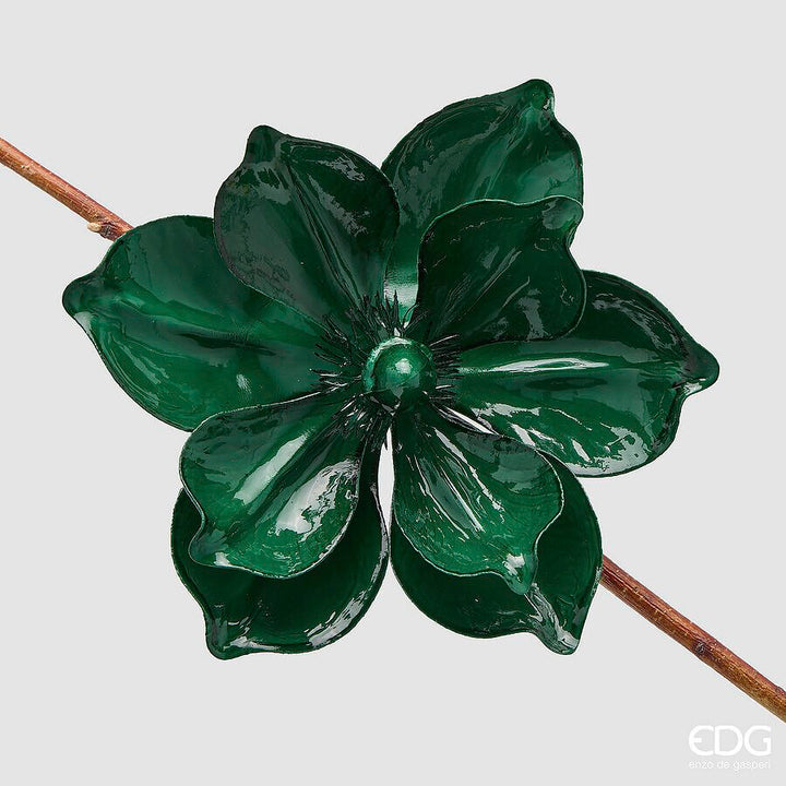Fiore artificiale Magnolia glossy a clip D20cm | EDG - Perrone Shop