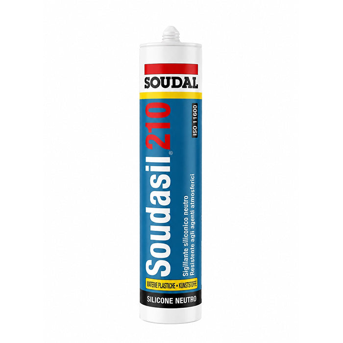 Soudasil 210 – Silicone Neutro Professionale per PVC, Policarbonato e Materie Plastiche 310 ml