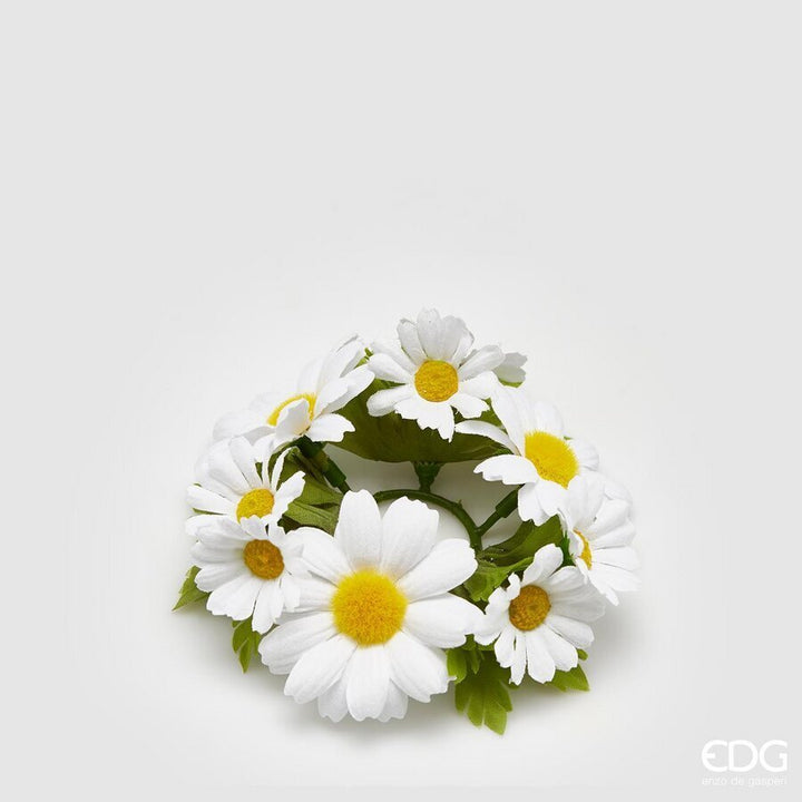 Corona margherita bianca D12cm | EDG - Perrone Shop